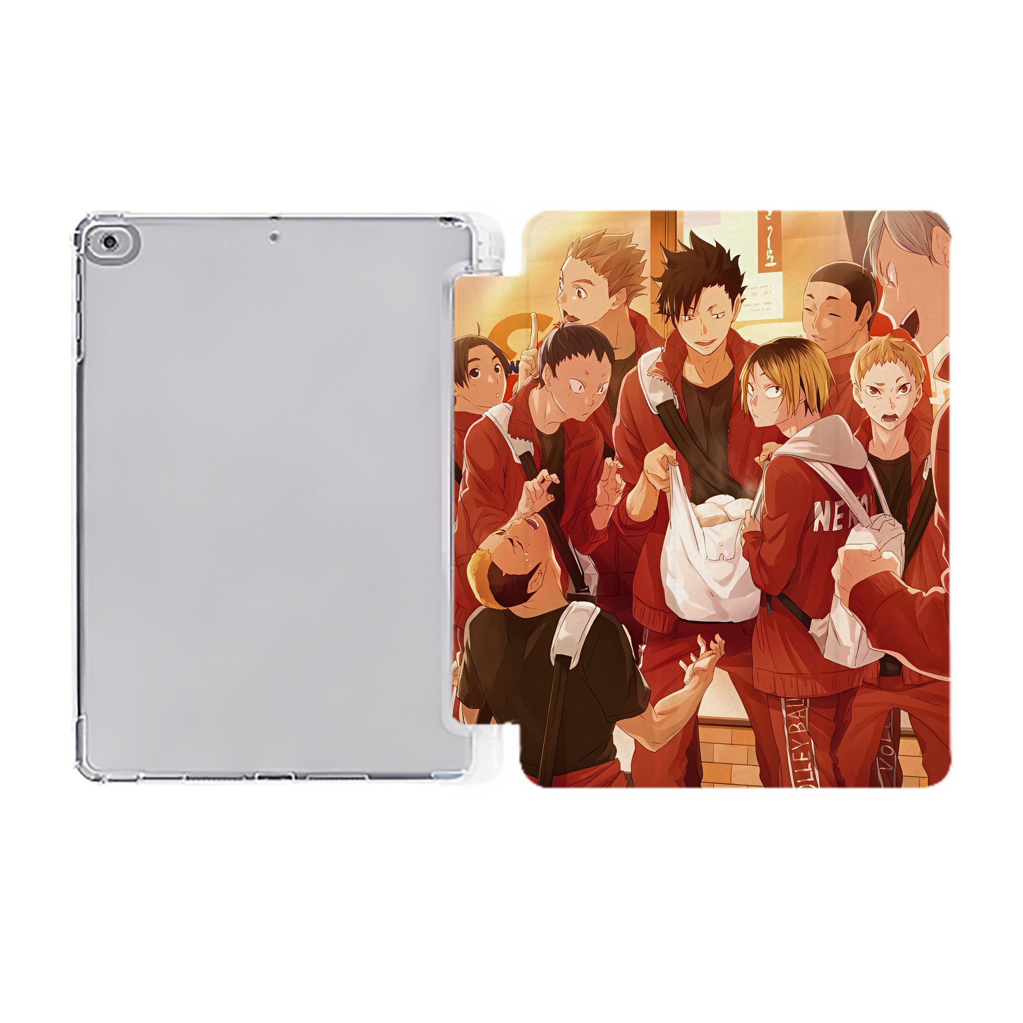 （画像用） ハイキュー!! Haikyu!! IPad ケース ペン収納付き 三つ折りスタンド PUレザー×シリコン 対応機種9.5/10.5/10.9インチ